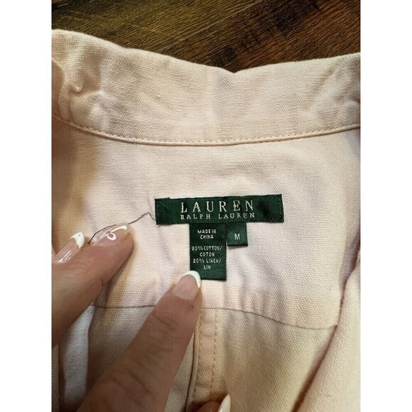 Ralph Lauren Pink Blue Denim Trucker Jacket Size MediumPolo Jeans Co Bsrbie Core - Picture 6 of 7